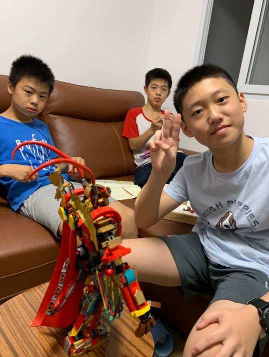 Sharing a LEGO creation with friends