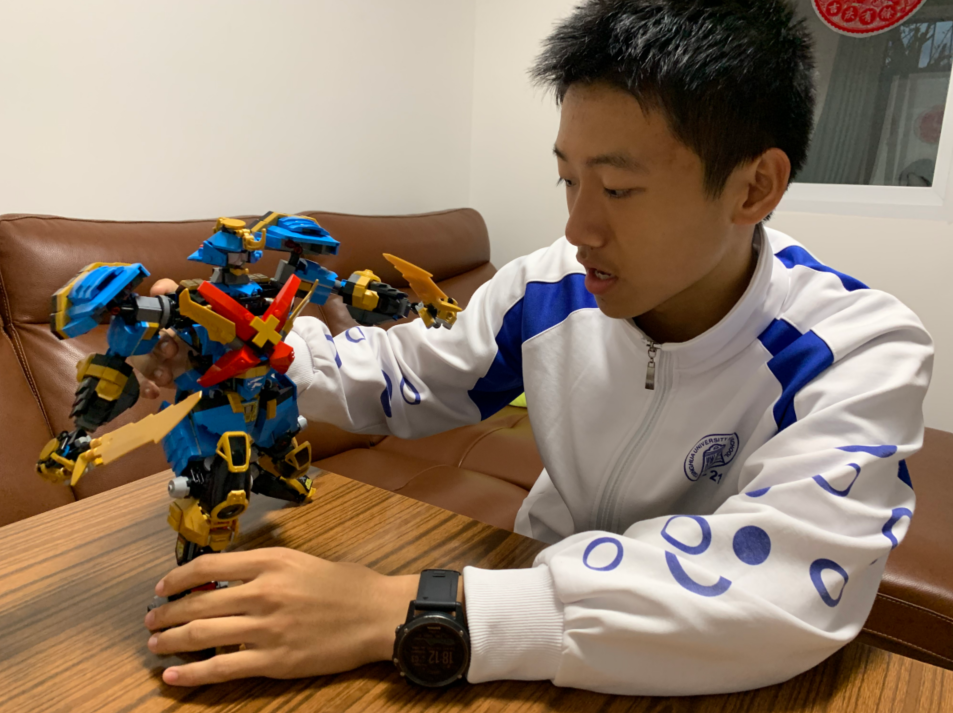 A colorful LEGO model